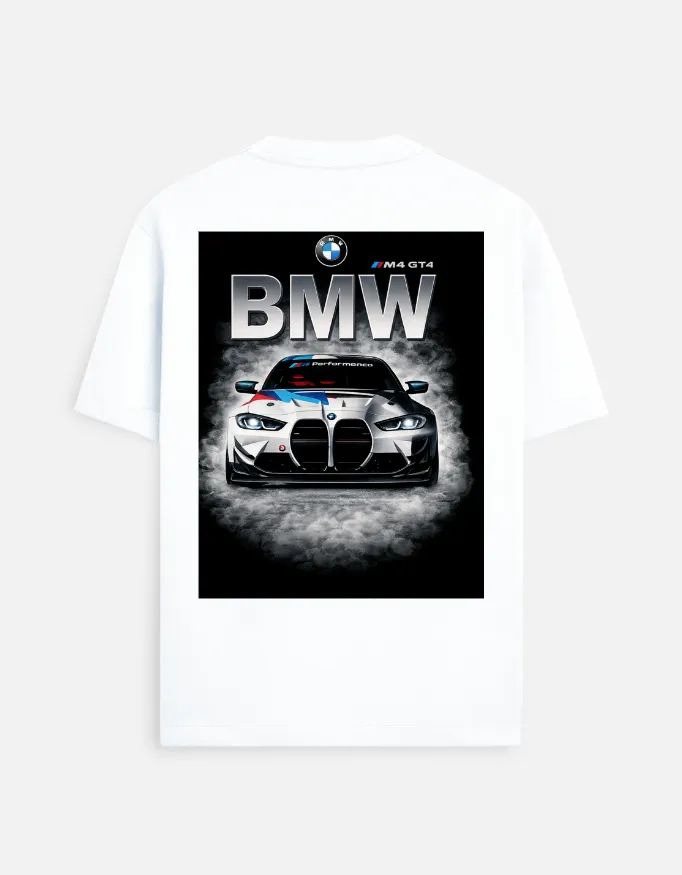 UNISEX WHITE T SHIRT INSPIRED BY BMW,PURE 100% COTTON
