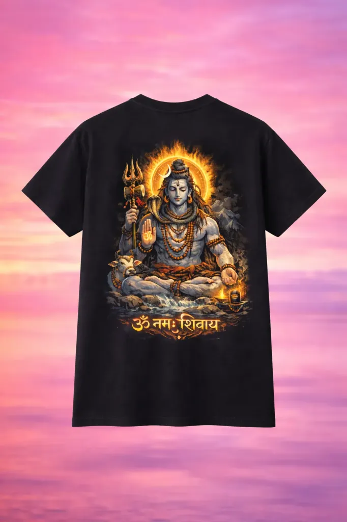 UNISEX BLACK LORD SHIVA T SHIRT